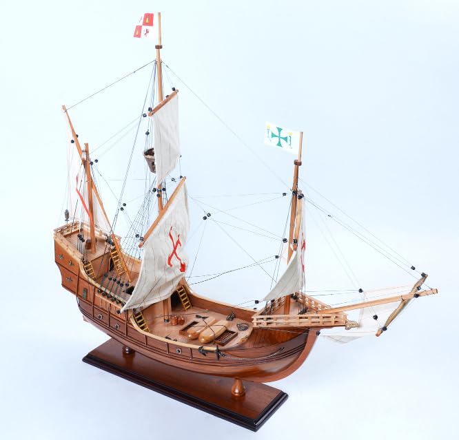 Amazon | 帆船模型 完成品 木製 サンタマリア号 全長73cm T306